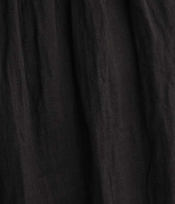 フレンチリネンキャンバス スカート(ブラック)