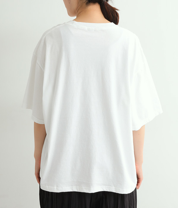 プリント Tシャツ(A・ホワイト×ブラック)