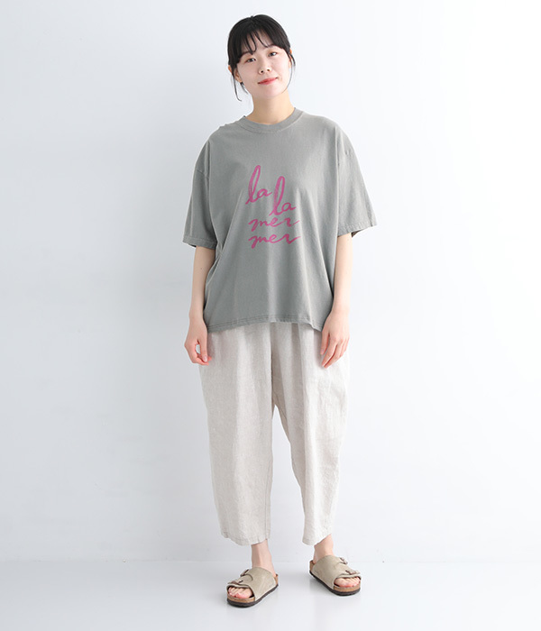 プリント Tシャツ(B・ブルー×ネイビー)
