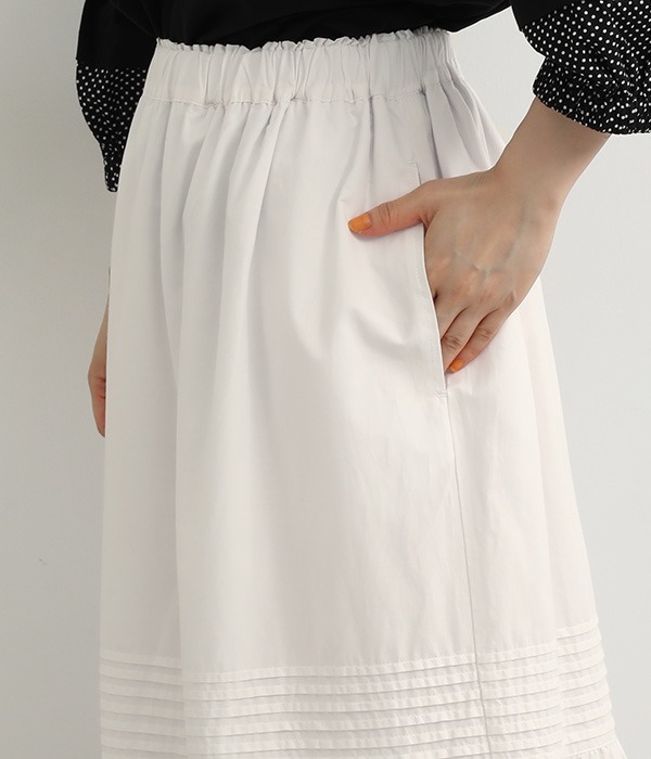 スカラップ刺繍スカート(A・ホワイト)