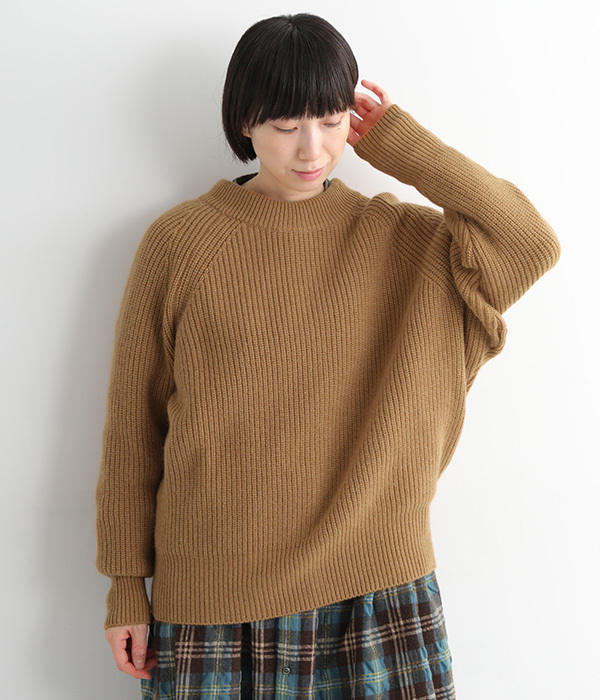 JAPAN RIDGE KNITTING 2WAYカーディガン(キャメル)