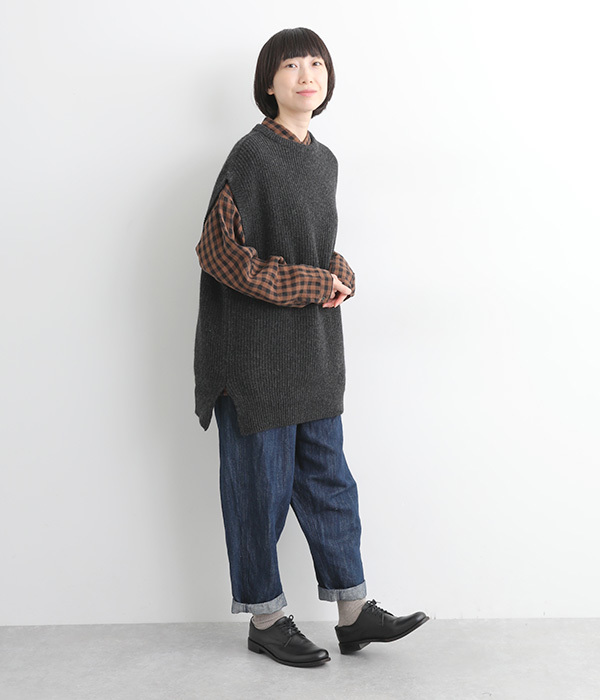 JAPAN RIDGE KNITTING ベスト(A・キャメル)