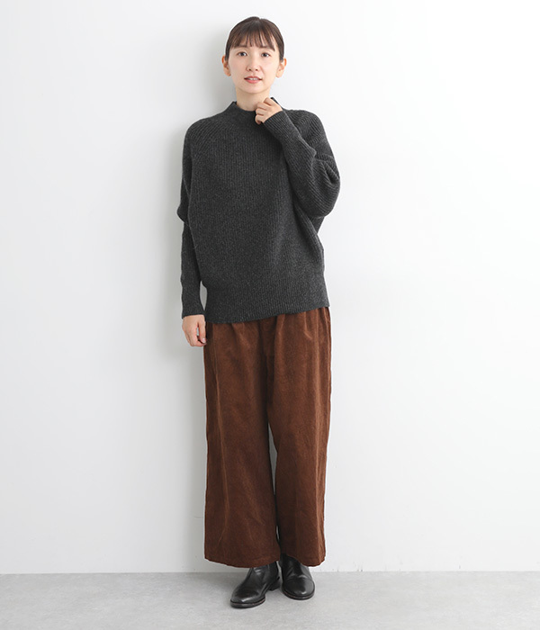 JAPAN RIDGE KNITTING プルオーバー(B・チャコール)|ICHI JAPAN RIDGE KNITTING プルオーバー(B・チャコール)|ICHI