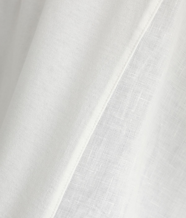 フレンチリネンキャンバスワッシャー　袖配色ラグランプルオーバー(A・オフホワイト/オフホワイト)