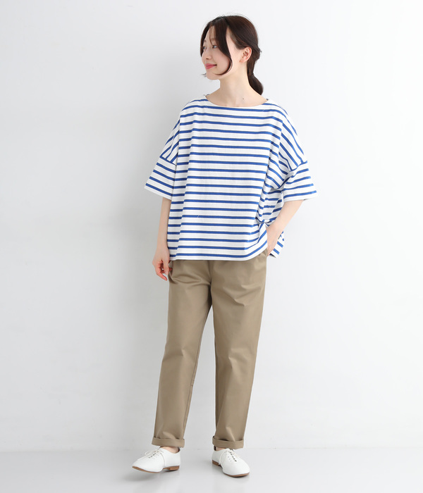 チノストレッチ　テーパードパンツ(A・ホワイト)