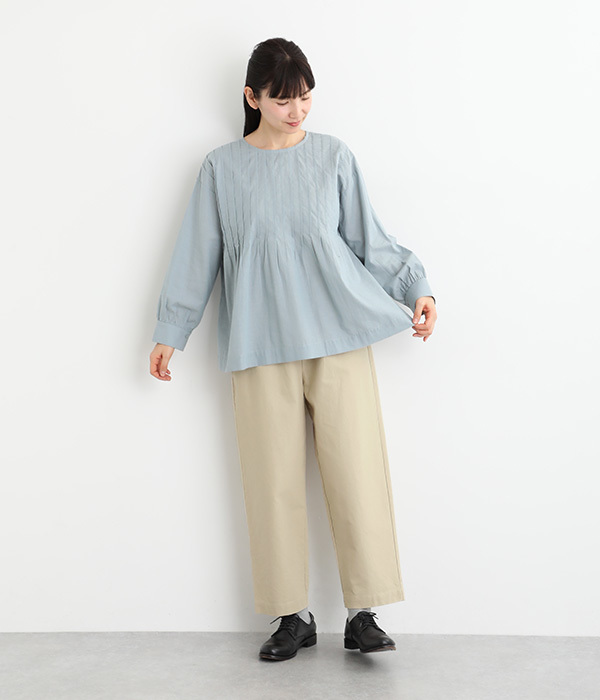 コットンオックススリムテーパードパンツ(C・ギンガム)