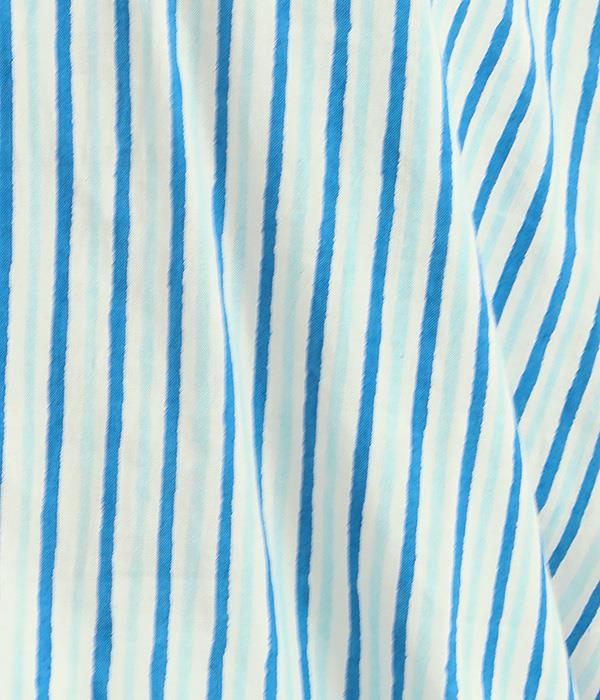 パジャマトップショート(A・Stripe blue)