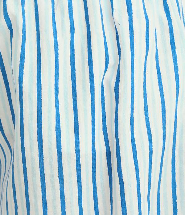 パジャマパンツショート(A・Stripe blue)