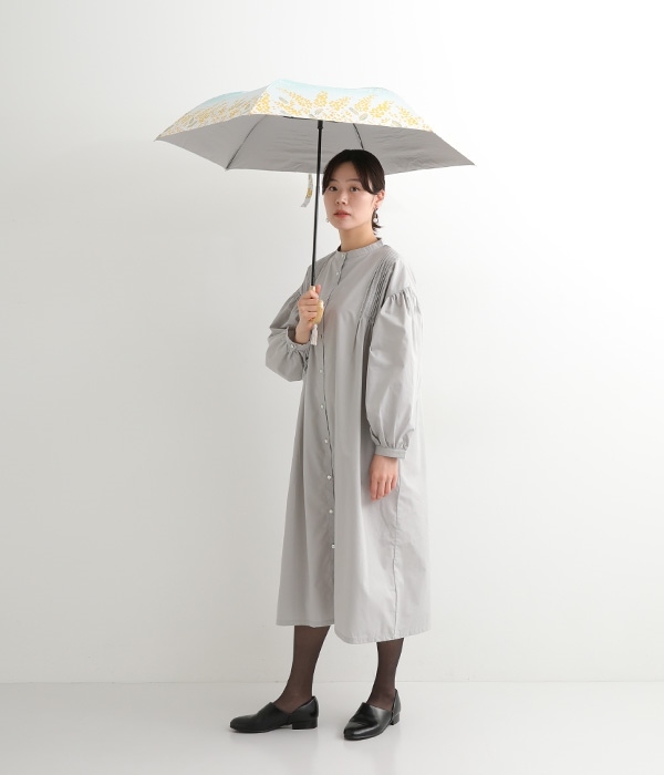 和柄晴雨兼用傘　2段折傘(B・ミモザ)