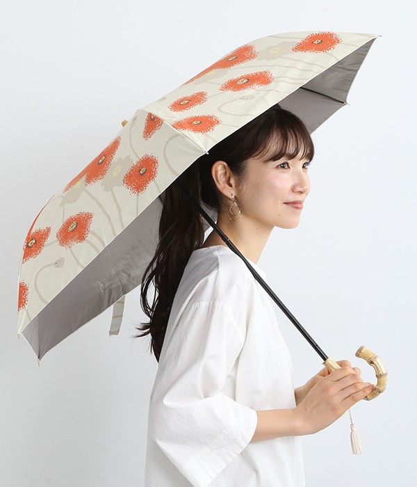 和柄晴雨兼用傘　2段折傘(E・ポピー)