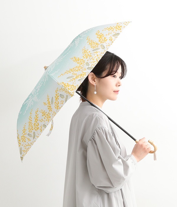 和柄晴雨兼用傘　2段折傘(F・ピンポンマム)