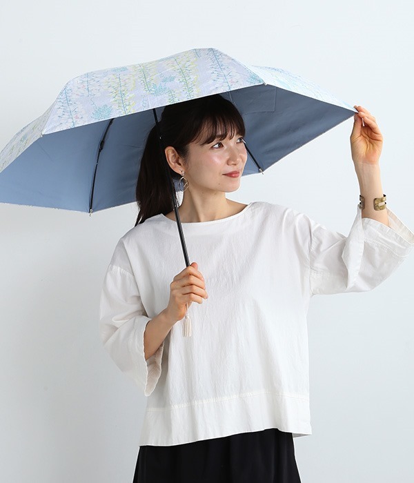 和柄晴雨兼用傘　3段折傘(B・ミモザ)
