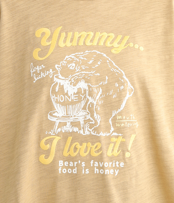 yummy7分袖Tシャツ(C・ネイビー)