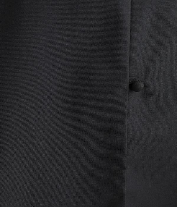 ボリューム袖くるみボタンショート羽織(ブラック)