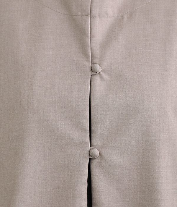 ボリューム袖くるみボタンショート羽織(B・グレージュ)