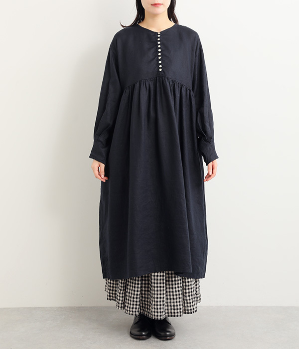 20%OFF【SALE/セール】14番手リネン 袖口タックデザイン