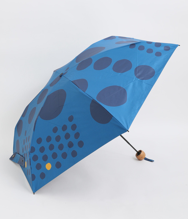 All weather　晴雨兼用　maru　コンパクト折りたたみ傘　50cm(C・ブルー)