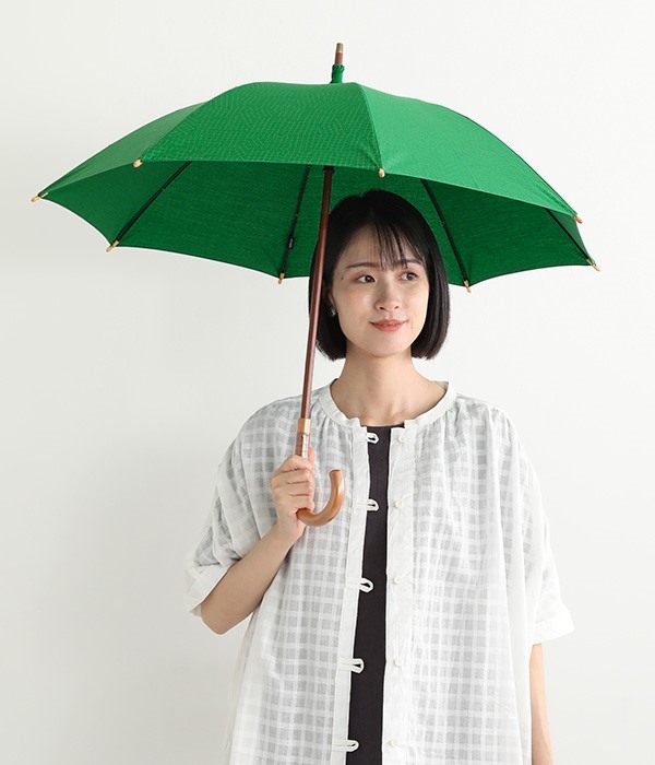 parasol　晴雨兼用　check　長傘(A・ブルー)