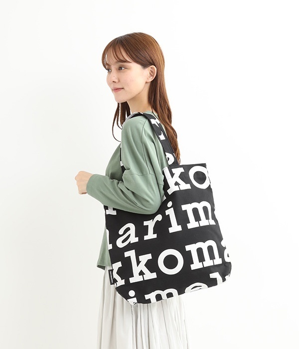 marimekko ロゴトートバッグ(ブラック)