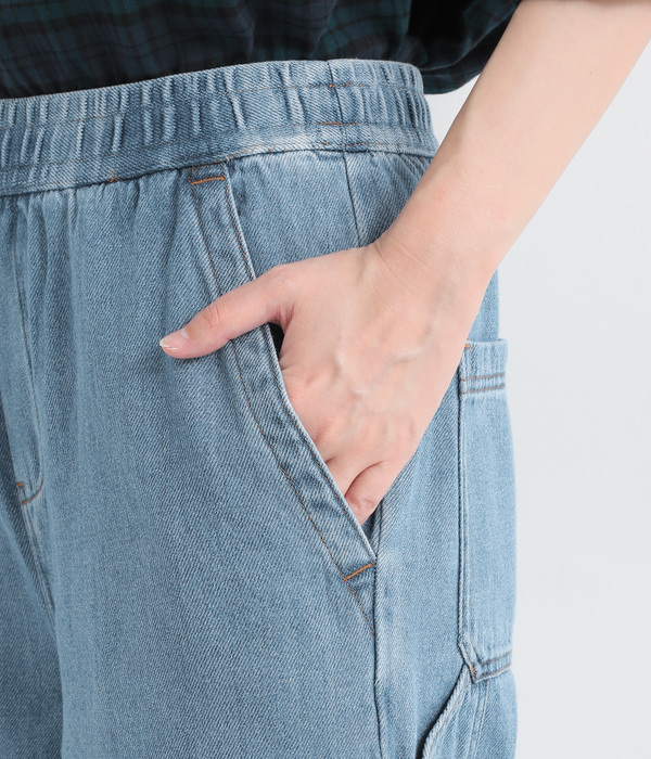 10%OFF【SALE/セール】デニムペインターパンツ(B・サックス)｜no