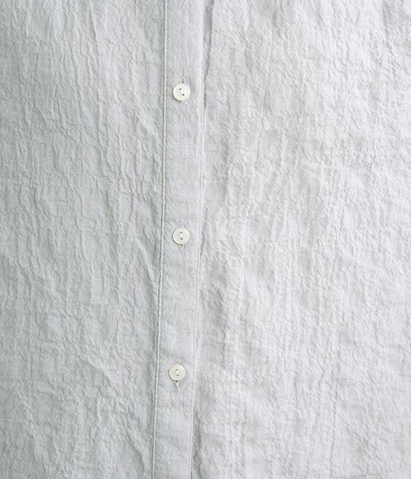 表面変化6分袖シャツ(C・ミント)