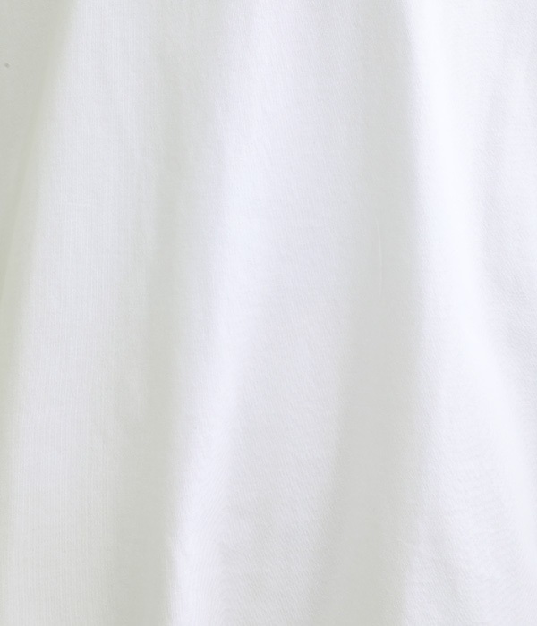 【neilikka】きれいめ天竺5分袖チュニックTシャツ(A・ホワイト)