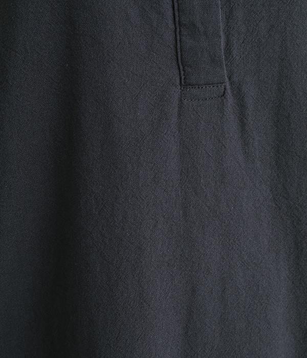 リネンタッチサイドポケット半袖ワンピース(C・スミクロ)