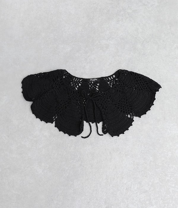 cotton lace Collar(B・ブラック)