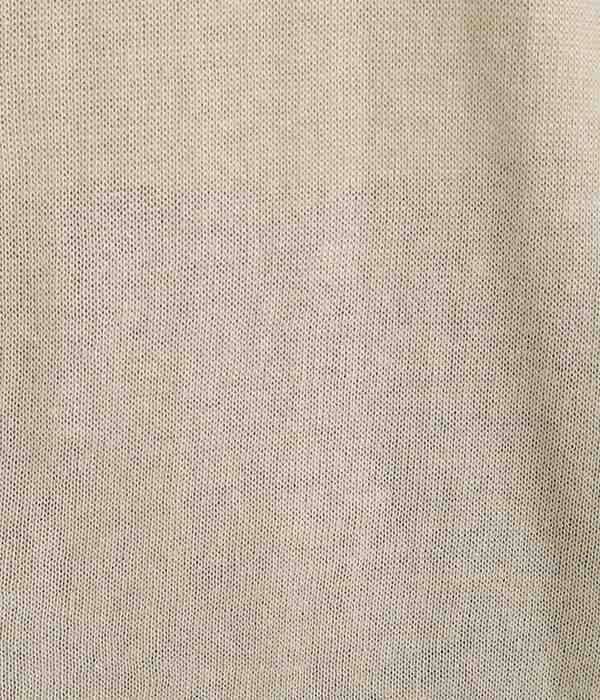 ラミーコットンリバティ肩釦　フリル袖口8分袖プルオーバー(A・オフホワイト)