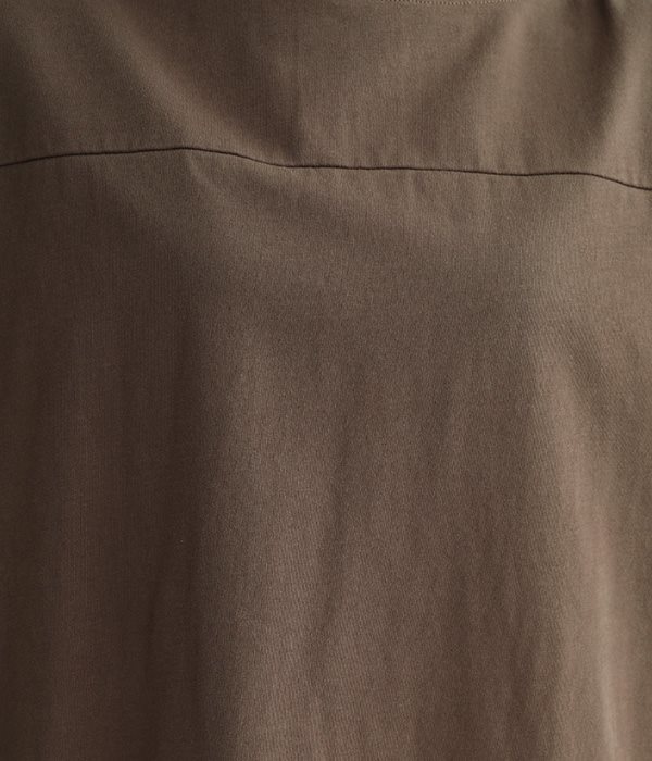 袖2WAY後ろタックプルオーバーTシャツ(A・ブラウン)