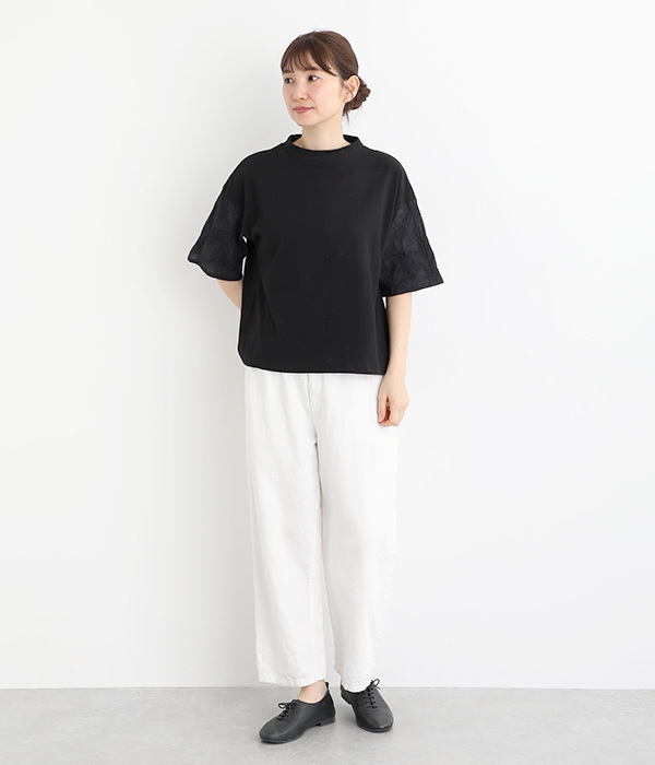 ナチュラル天竺袖コンビTシャツ(B・ライトグレー)