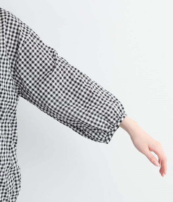 コットンシャーリング 裾バルーンプルオーバー(A・ホワイト)