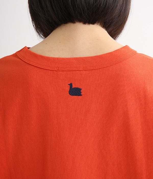 USコットンオーバーサイズロングTシャツ(I・オレンジ)