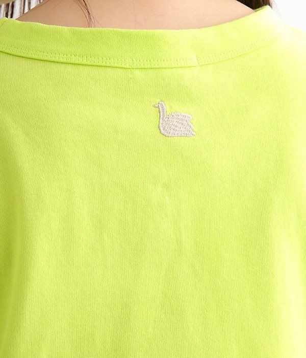 USコットンオーバーサイズロングTシャツ(K・ライトグリーン)