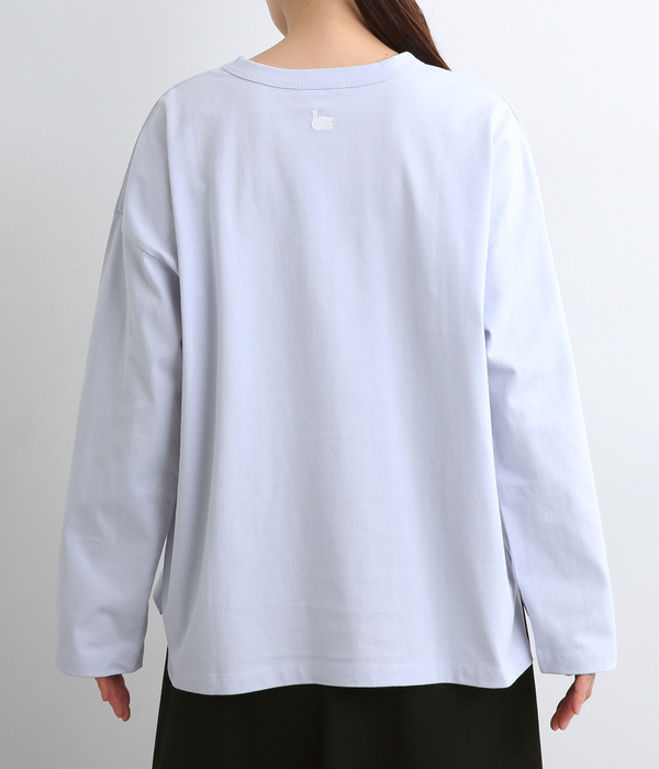 立体ロゴオーバーサイズロンT トップス ロゴTシャツ[品番