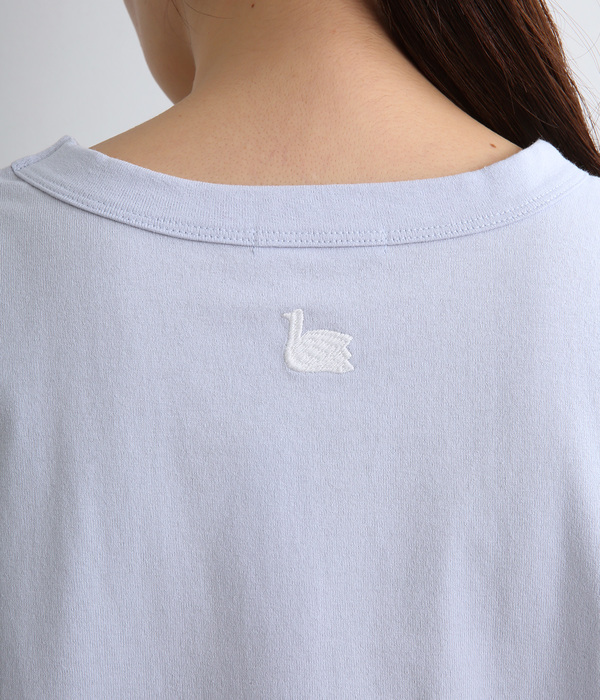 USコットンオーバーサイズロングTシャツ(Q・ライトブルー)