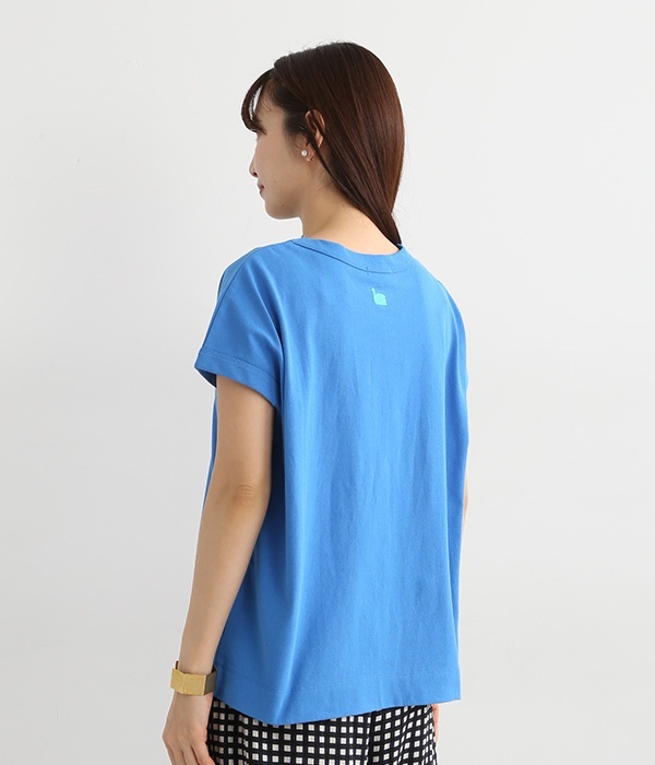 USコットンフレンチスリーブTシャツ(K・ブルー)