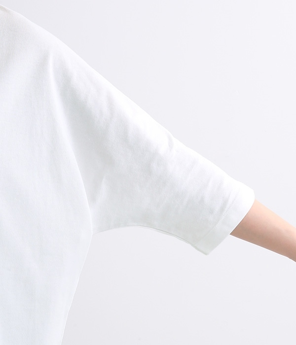 Cloche　USコットン5分袖Tシャツ(オフホワイト)