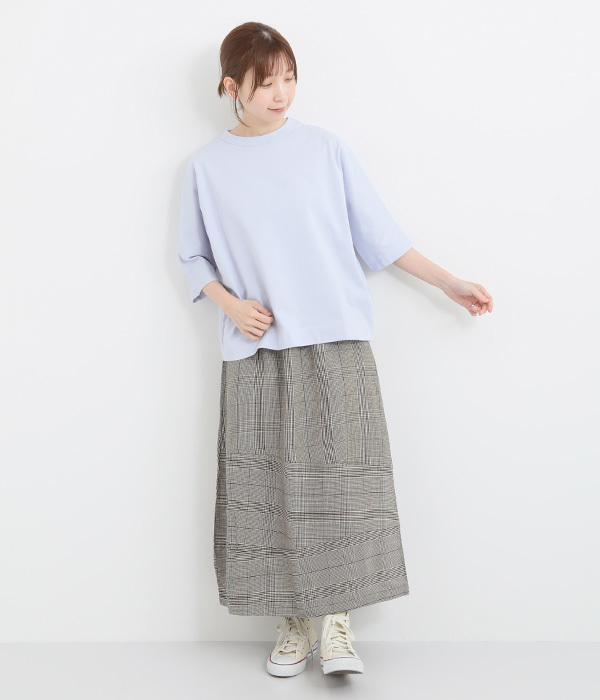 Cloche　USコットン5分袖Tシャツ(I・ライトブルー)