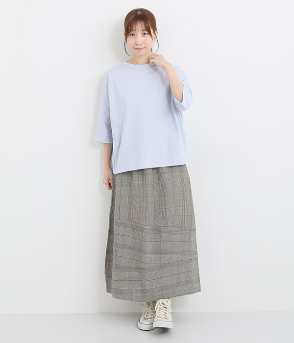 Cloche　USコットン5分袖Tシャツ(I・ライトブルー)