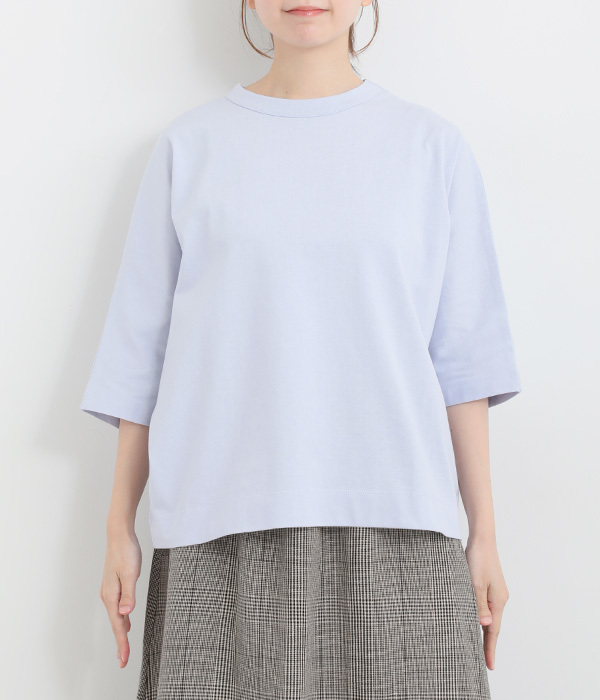 Cloche　USコットン5分袖Tシャツ(I・ライトブルー)