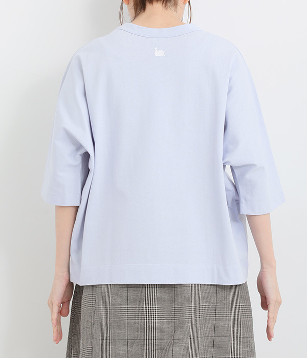 Cloche　USコットン5分袖Tシャツ(I・ライトブルー)