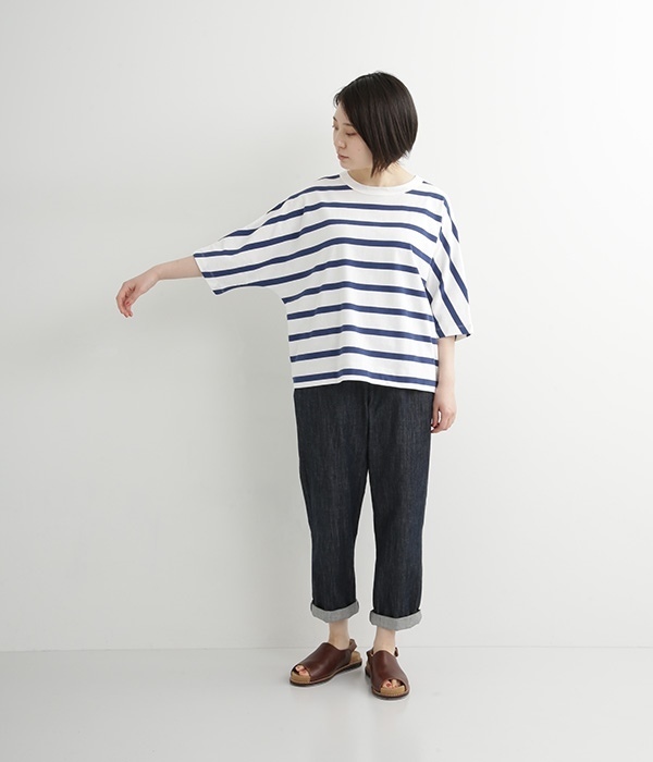 Cloche　USコットン5分袖Tシャツ(I・ライトブルー)