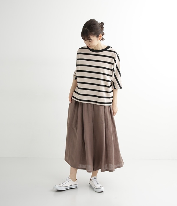 Cloche　USコットン5分袖Tシャツ(I・ライトブルー)