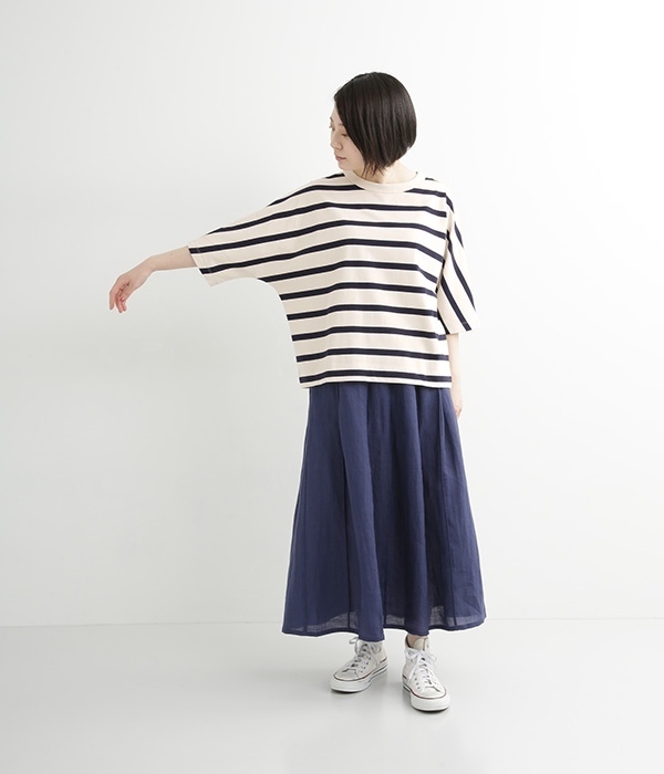 Cloche　USコットン5分袖Tシャツ(I・ライトブルー)