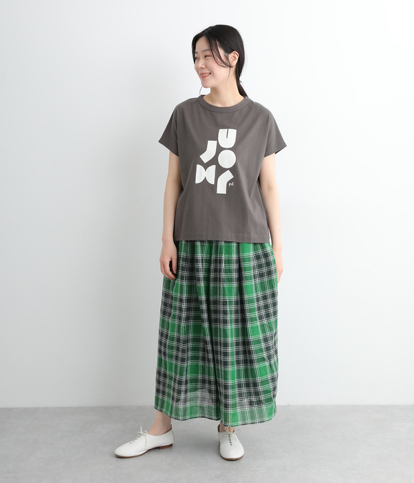 ラミータータンチェックキュロット(A・グリーン)