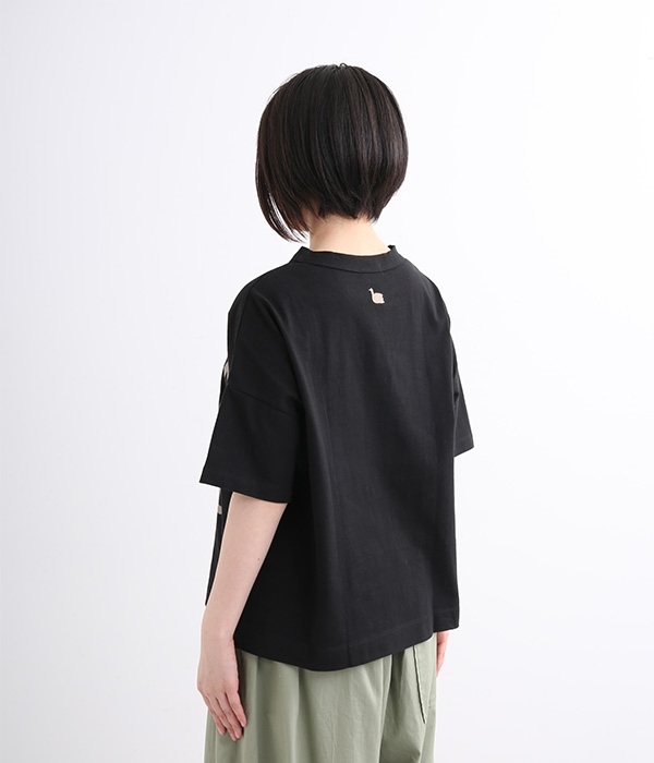 オーガニックコットンロゴシャツ(B・ブラック)