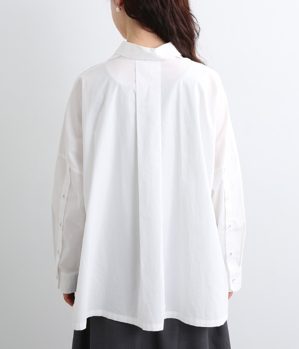 Cielペタルカラーコットンシャツ(オフホワイト)