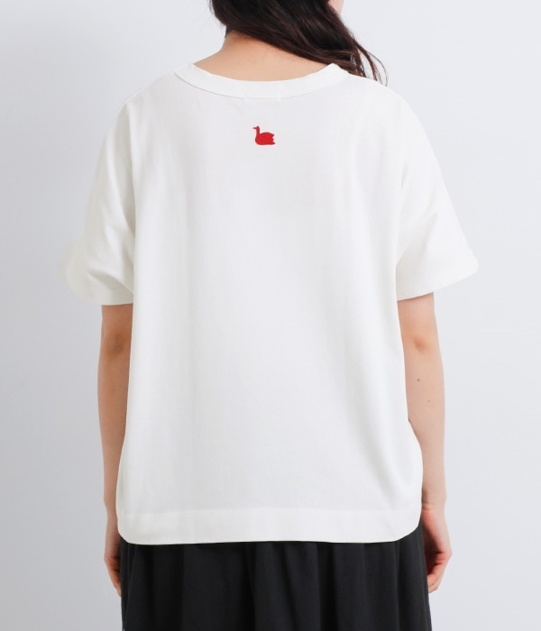 Cloche USコットン アソートロゴプリントTシャツ(C・オフホワイト×レッド)