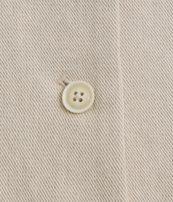 コットンリネンエルボーロゴ刺繍ノーカラージャケット(A・キナリ)